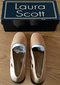 Laura Scott - Eldon Leather Loafers - Camel - Size 9 M - NIB - Picture 1 of 13