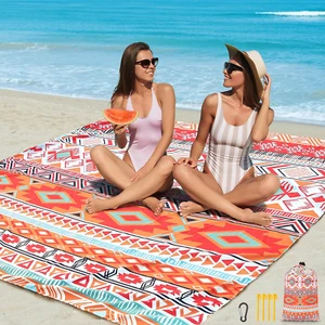 Beach Blanket, Sandproof Beach Mat, Waterproof Quick Drying Lightweight Outdoor - Picture 1 of 8