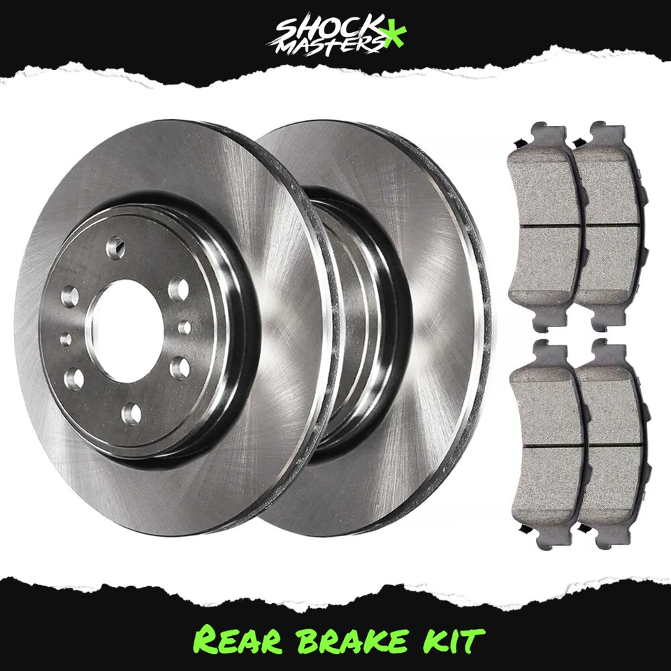Rear Brake Rotors Ceramic Pads Kit for 2007 GMC Sierra 1500 Classic - Image 1 of 4