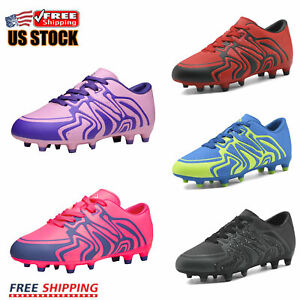 Boys Girls Youth Soccer Shoes Indoor Outdoor Football Shoes School Soccer Cleats