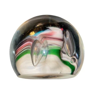 Rolin Karg Art Glass Abstract Paperweight Sculpture (Rabbit?) - Picture 1 of 11