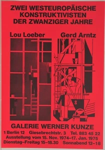 Gerd Arntz - Lou Loeber/Serigrafie/1975/Galerie Werner Kunze/Konstruktivisten/Ro - Picture 1 of 5