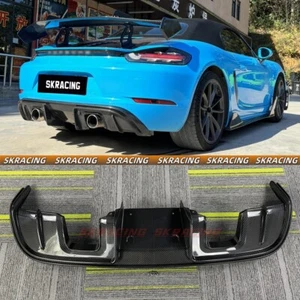 Labio difusor parachoques trasero de fibra de carbono/FRP/fibra de carbono Fit Porsche 718 982 Boxster Cayman - Imagen 1 de 25