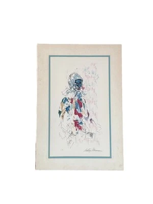 LEROY NEIMAN EA ABSTRACTO ARLEQUÍN LITOGRAFÍA BUFÓN PAYASO AÑOS 60 Foto 1 de 4