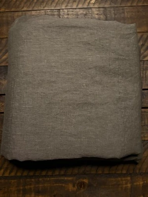 Funda nórdica Pottery Barn lino belga café negro · King/Cal. King Usado Foto 1 de 3