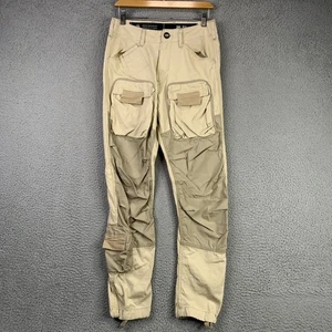 G Star RAW Pants Mens 28x32 (30x29) Beige 3D Straight Tapered Cargo Utility Y2K - Picture 1 of 23
