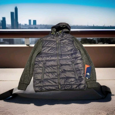 Reebok Men's Puffer Vest w Sleeve,  Navy/Navy Heather - L - Image 1 of 4