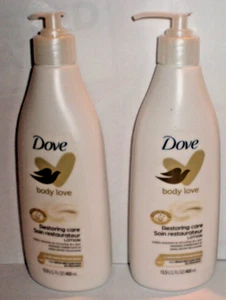 (2) DOVE BODY LOVE RESTORING CARE LOTION W CERAMIDE SERUM 13.5 FL OZ Each Bottle - Picture 1 of 2