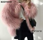 Blush Pink  Fur Sleeve Coat Ostrich Feather Fluffy Jacket Wedding Bridal S- XL