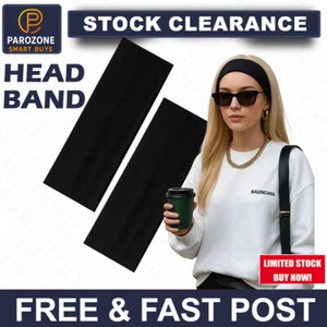 Men Women Sports Headband Yoga Gym Sweatband Hair Bands Head Prevent Sweat Band - Picture 1 of 6