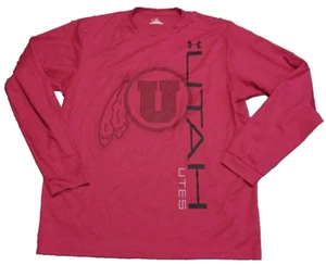 Under Armour HeatGear Utah Utes NCAA Football Mens T-Shirt Large Red Long Sleeve - Picture 1 of 5