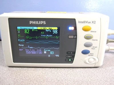 PHILIPS INTELLIVUE X2 MMS M3002A Portable Monitor / Masimo Set FAST EASI #4738 - Image 1 of 4