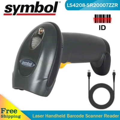 Symbol LS4208-SR20007ZZR Handheld 1D Barcode Scanner Imager Reader w/ USB Cable - Image 1 of 4