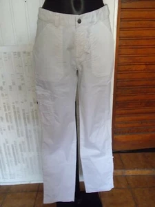 Pantalon de randonnéee coton blanc stretch COLUMBIA T.2  34/36 17ETJ61 - Picture 1 of 6