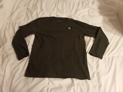 Camiseta Calvin Klein Jeans Verde Manga Larga CK GUC XL 18/20 Niños Foto 1 de 4