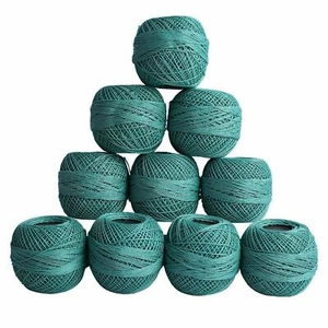 Rote Rose Häkeln Baumwollgarn Mercerisiert Hand Weben Stricken Garn Knäuel Blau - Bild 1 von 6