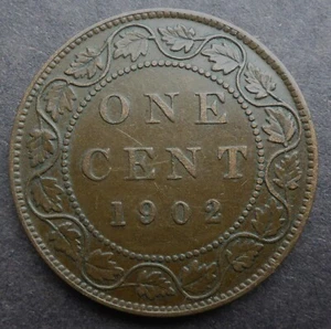 KANADA KING EDWARD VII 1902 GROSSES CENT ERSTES JAHR (B) CAN. VERSAND $ 1,99 KAMM. VERSAND - Bild 1 von 2