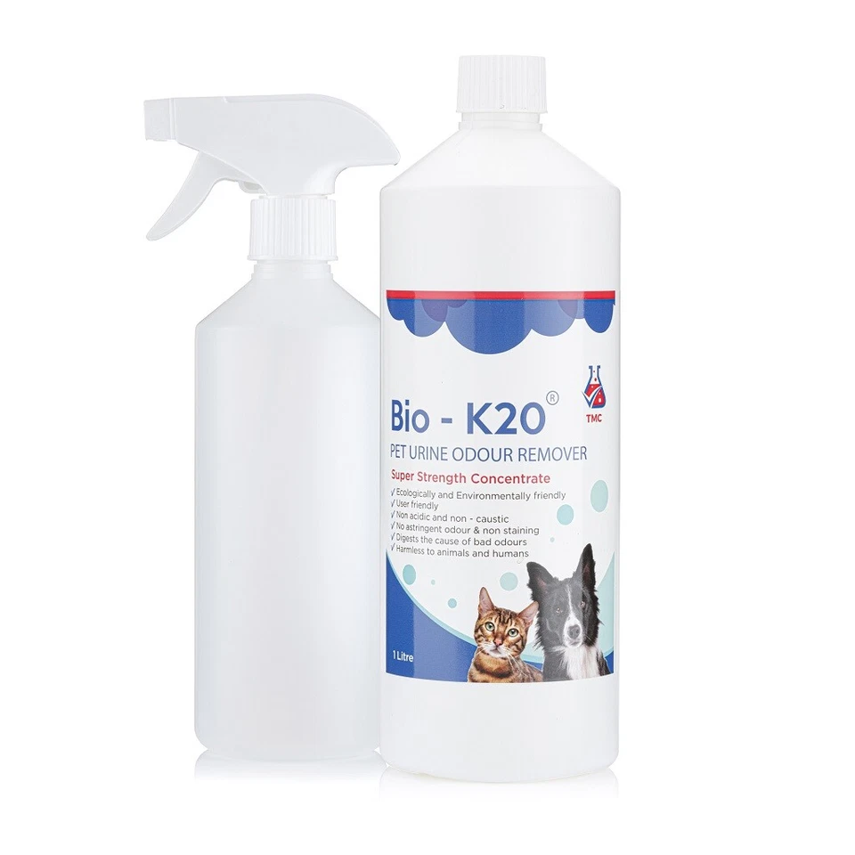 TAYLOR MCLURE "BIO K20" PET URINE ODOUR & STAIN REMOVER - ENZYMATIC CLEANER CONCENTRATE 1 LTR