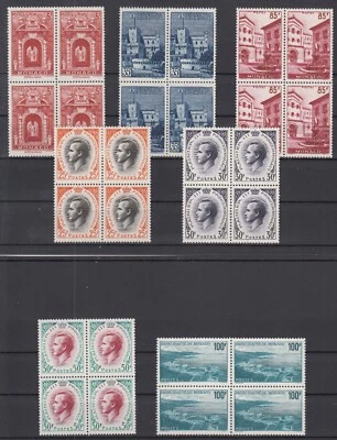 IS25244/ MONACO – Y&T # 503 / 509 COMPLETE MINT MNH BLOCKS OF 4 - CV 290 $ - Image 1 of 2