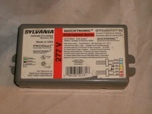 SYLVANIA QUICKTRONIC QTP2x26CF/277 ELECTRONIC BALLAST 277V 60Hz M2-CF-26-B-S-277 - Picture 1 of 2