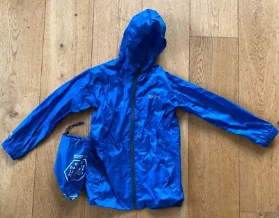 Chaqueta para niños Regatta Pack it, azul, chaqueta impermeable, chaqueta para empacar talla 5-6 años Foto 1 de 4