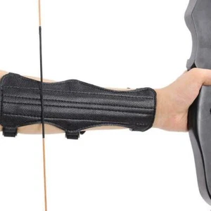Archery Arm Guard Traditional Cow Leather Bracer For Longbow Recurve Bow & X6C4 - Picture 1 of 8