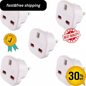 5 X UK To US Travel Adaptor Plug Suitable ,Thailand USA Canada Mexico - Picture 1 of 6