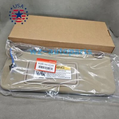 New Left Driver Side Tan Sun Visor For Honda Accord 08-12 w/Light New - Image 1 of 4