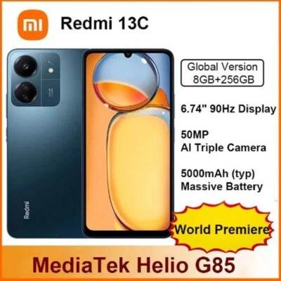 Xiaomi Redmi 13C 256GB+8GB Dual SIM 4G Unlocked Android Smartphone New Sealed - Image 1 of 4