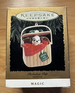 1994 Hallmark Keepsake Ornament Peekaboo Pup Magic Motion  - Picture 1 of 6