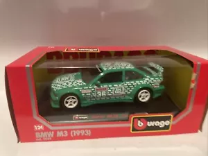 Burago 1:24 BMW M3 1993 Tic Tac Green  Diecast 1993 Car  #0544 - in Box - Picture 1 of 7