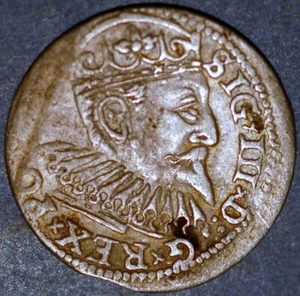 Poland medieval 1590-1600 Sigismund III 1599 ,3 Grossus silver coins RARE (7053) - Picture 1 of 2