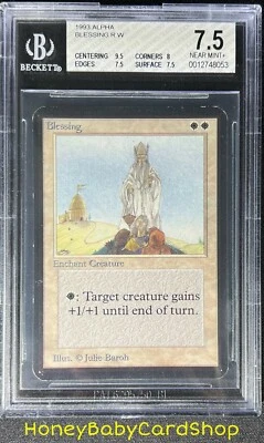 MTG Limited Edition Alpha 1993 Blessing BGS 7.5Q++ NM+ Old School 93/94 - Image 1 of 4