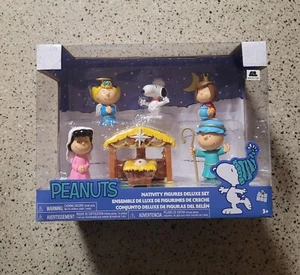 Peanuts Nativity Deluxe Set 7 Piece Charlie Brown Snoopy & Friends Christmas NEW - Picture 1 of 14