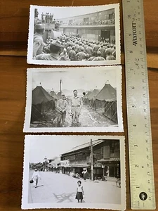 x3 1964 Foto Originali Vietnam ID’ed - Esercito Militare Raduno Campo Vita Locali - Foto 1 di 9
