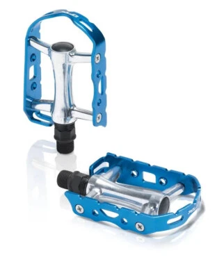 Pedali XLC MTB/ATB Ultralight Colour Edition PD-M15 alluminio, argento/blu 9/16"