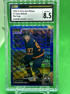 2020-21 O-Pee-Chee Platinum Blue Surge #1 Connor McDavid
