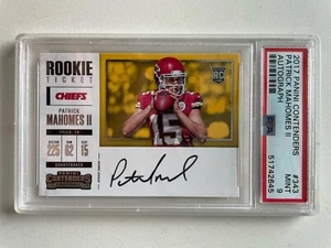 2017 Panini Contenders Patrick Mahomes II RC Ticket SSP AUTO #343 PSA 9 - Picture 1 of 2