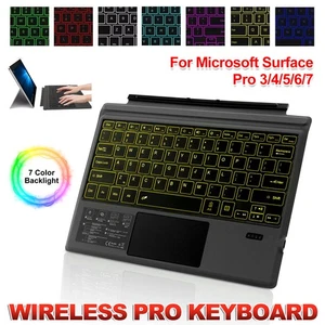 Portable Wireless Keyboard Keypad W/Touchpad For Microsoft Surface Pro 3/4/5/6/7 - Picture 1 of 13
