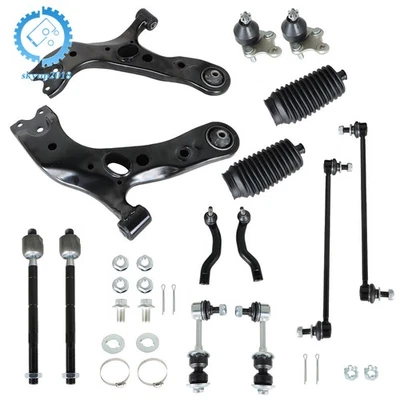 14PCS For Toyota RAV4 2006 - 2018 Front Lower Control Arm Ball Joint Tie Rod Kit - Image 1 of 4
