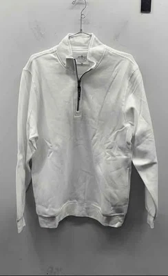 Charles River Apparel Mens White NWT Crosswind Quarter-Zip Sweatshirt Size S - Image 1 of 4