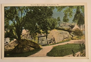 Vtg Unused Postcard Devil's Den Ledge Gettysburg Pennsylvania PA XL2 - Picture 1 of 3