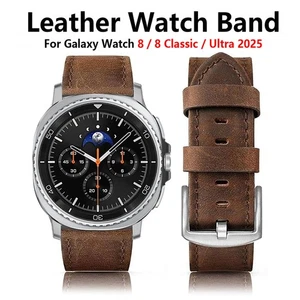 Bracelet de montre en cuir pour Samsung Galaxy Watch 8 /Ultra2 /8 bracelet classique - Photo 1 sur 21