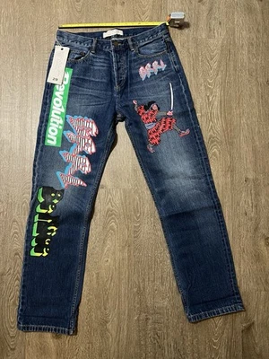 $398 Marc Jacobs New Denim Jeans Pants Size 29 W 32 L Women’s Unisex Button Fly - Image 1 of 4