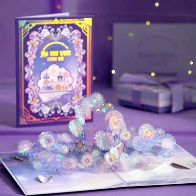 3D Pop-up Karte Für Weihnachten Neujahr Geburtstag Hochzeit Neujahr Geschenk - Image 1 of 4