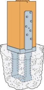 Simpson Strong-Tie CBSQ66-SDS2 6" x 6" Standoff Base -Pack of 1 - Picture 1 of 2