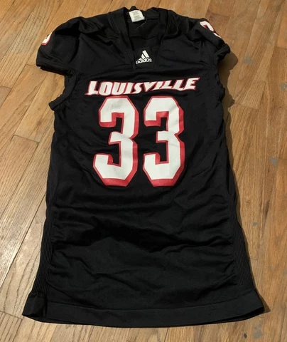 Adidas TECHFIT Men’s Louisville Cardinals Football Player Game Jersey SzM NEW#33 Cover