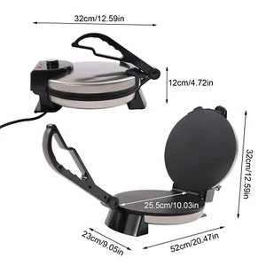 Macchina elettrica 1800W Chapati pane piatto Naan Tortilla Roti pressa 220V - Foto 1 di 13