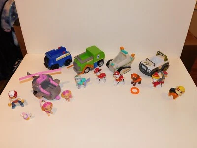 LOTE DE JUGUETES PAW PATROL - VEHÍCULOS Y FIGURAS - SKYE RUBBLE MARSHAL RYDER ZUMA - ¡MÁS! Foto 1 de 4