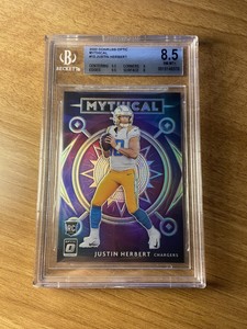 2020 Donruss Optic Justin Herbert Mythical Rookie RC BGS 8.5